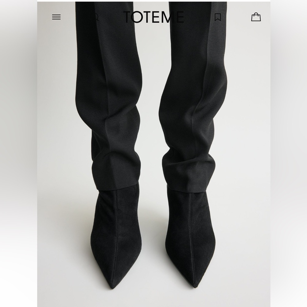 TOTEME 
Suede heeled sock boots black SIZE 38 
990 USD NEW - Picture 2 of 16